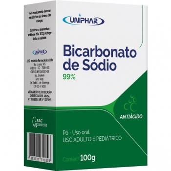 BICARBONATO SODIO ANTIACIDO CX 100G UNIPHAR