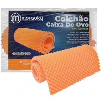 COLCHAO CX DE OVO 80X188X4CM LARANJA