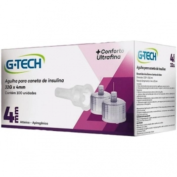 AGULHA P/CANETA DE INSULINA 32GX4MM C/100 G-TECH