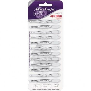PINÇA DEPILATORIA BASIC CARTELA C/12 MERHEJE