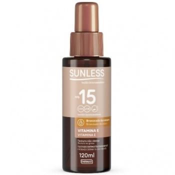 LOÇAO BRONZEADORA FPS15 120ML SUNLESS