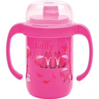 COPO ANTIVAZAMENTO ZOO C/ALÇA 250ML ROSA LOLLY