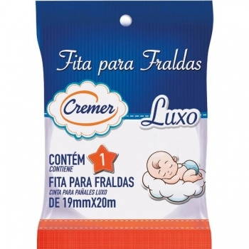 FITA P/FRALDA 19MMX20M AZUL CREMER