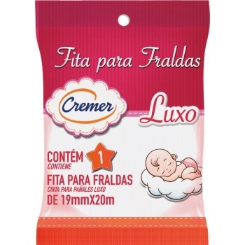 FITA P/FRALDA 19MMX20M ROSA CREMER