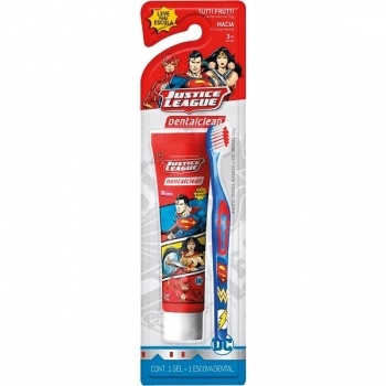 GEL DENTAL 50G + ESC DENTAL INF LIGA DA JUSTIÇA MC