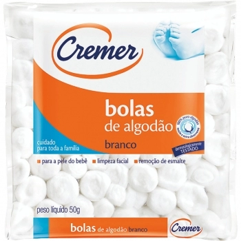 ALGODAO BOLA BRANCO 50G CREMER