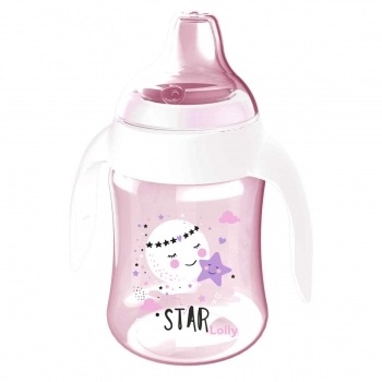 COPO STAR BICO SIL 250ML ROSA LOLLY