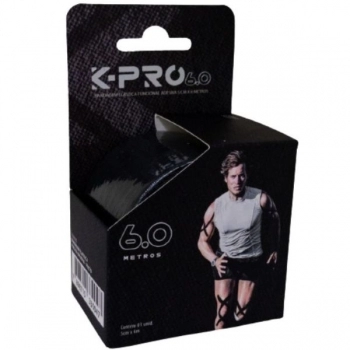 FITA DE KINESIO 5CMX6M PRETA K-PRO