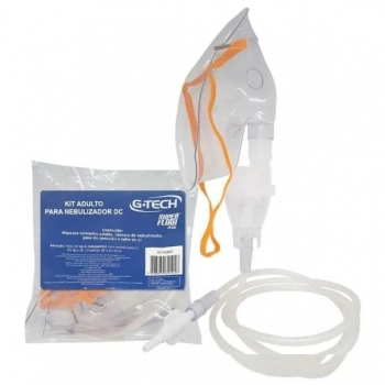 KIT NEBULIZADOR C/MASC.ADULTO FLOW PLUS DC G-TECH(ENCAIXE)
