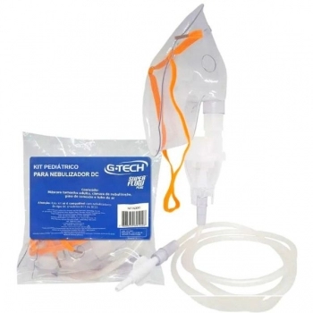 KIT NEBULIZADOR C/MASC.INFANTIL FLOW PLUS DC G-TECH(ENCAIXE)