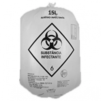 SACO LIXO HOSP.BRANCO 15L 39CMX58CM C/100 RAVA