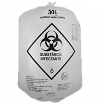 SACO LIXO HOSP.BRANCO 30L 59CMX62CM C/100 RAVA