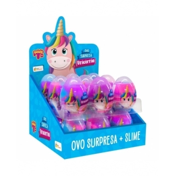 SLIME GELELE OVO SURPRESA UNICORNIO 98G DISPLAY C/18