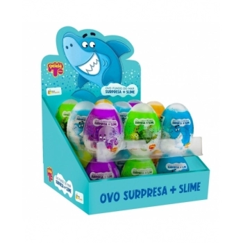 SLIME GELELE OVO SURPRESA FUNDO DO MAR 98G DISPLAY C/18