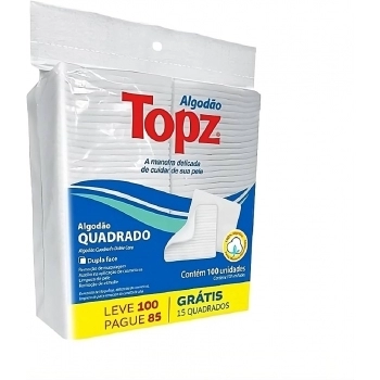 ALGODAO QUADRADO FILEIRA DUPLA C/100 TOPZ