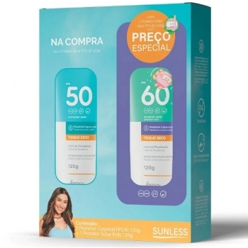 PROTETOR SOLAR KIT FPS50 + KIDS FPS60 SUNLESS