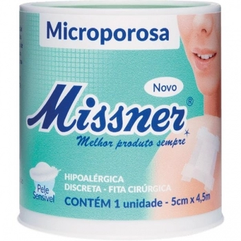 FITA MICROPOROSA BRANCA 5,0CMX4,5M MISSNER
