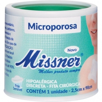 FITA MICROPOROSA BRANCA 2,5CMX0,9M MISSNER