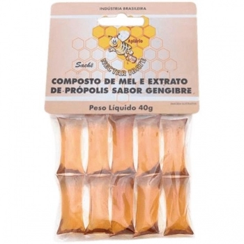 MEL, PROPOLIS E GENGIBRE CARTELA 40G
