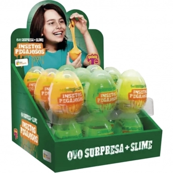 SLIME GELELE OVO INSETOS PEGAJOSOS 98G DISPLAY C/18