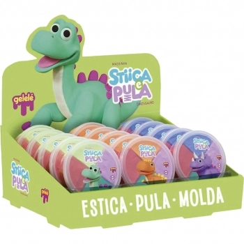 STIICA E PULA MASSINHA DINOSSAURO 20G DISPLAY C/15