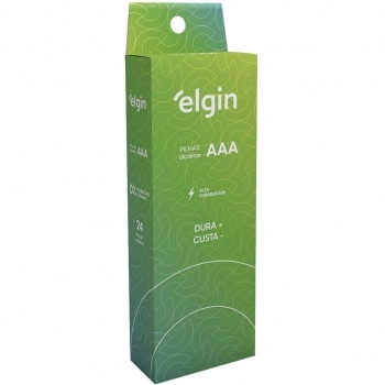PILHA ALCALINA TIPO PALITO AAA TUBO 12X2UN ELGIN