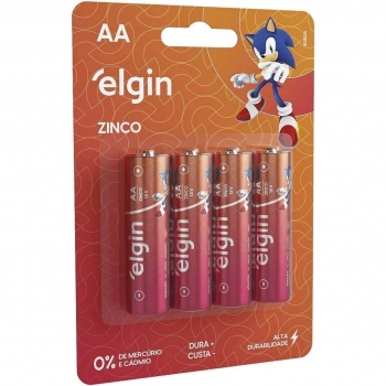 PILHA TIPO AA BLISTER C/4UN ELGIN