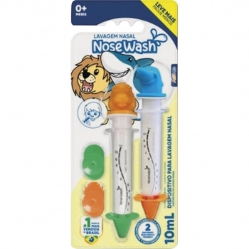 DISPOSITIVO LAVAGEM NASAL NOSEWASH LEAO E TUBARAO PACK DUPLO