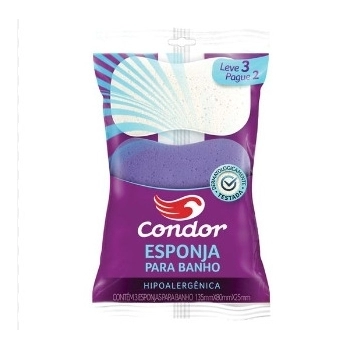 ESPONJA PARA BANHO LEVE 3 PAGUE 2 CONDOR