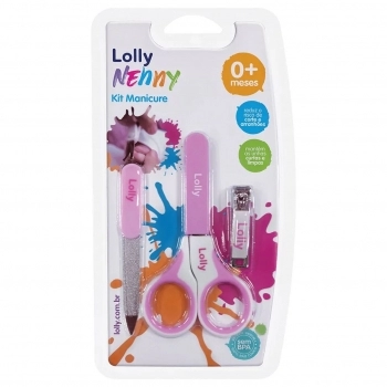 KIT MANICURE INFANTIL ROSA LOLLY