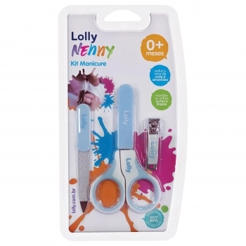 KIT MANICURE INFANTIL AZUL LOLLY