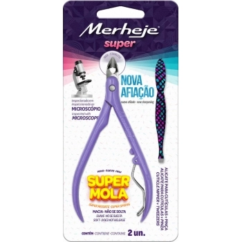 ALICATE CUT E PINCA DECORADA MERHEJE BASIC LILAS