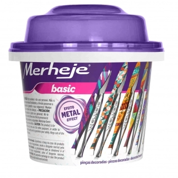 PINÇA DEPILATORIA BASIC MINI POTE DECORADA MERHEJE