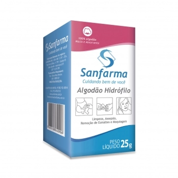 ALGODAO HIDROFILO CAIXA 25G SANFARMA