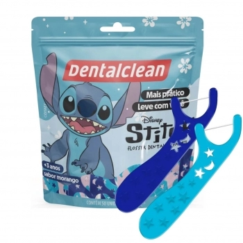 FIO DENTAL FLOSSER STITCH SABOR MORANGO C/50 DENTALCLEAN