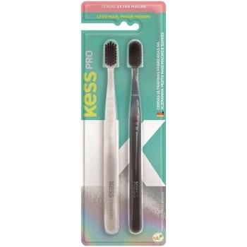 PACK COM 2 ESCOVAS DENTAIS KESS PRO EXTRA MACIAS BW