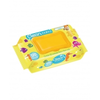 TOALHA UMED CLEAN BABY C/120UN C/TAMPA HYGIMAX