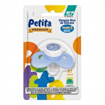 CHUPETA N°2 PETITA SIL ORTO BLISTER AZUL