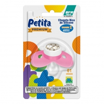 CHUPETA N°2 PETITA SIL RED BLISTER ROSA