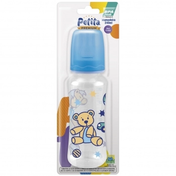 MAMADEIRA CINT DECOR PVC RED 240ML AZUL PETITA