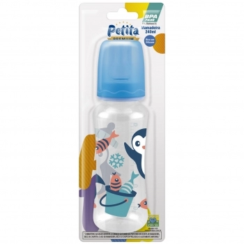 MAMADEIRA CINT DECOR SIL RED 240ML AZUL PETITA