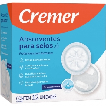 ABSORVENTES P/SEIOS C/12 CREMER