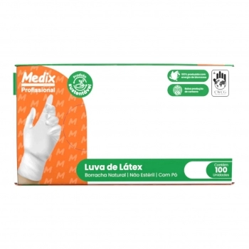 LUVA DE LATEX USO GERAL C/PÓ G C/100