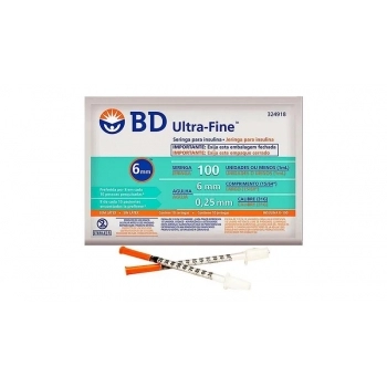 SERINGA INSULINA UF 1ML AG.6X0,25MM PCT C/10 BD