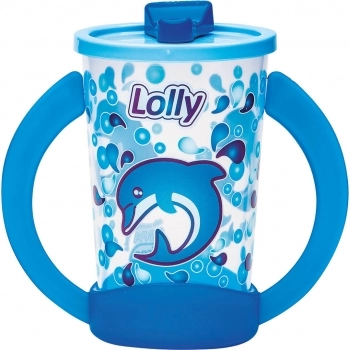COPO OCEANO C/ALÇA 350ML AZUL LOLLY