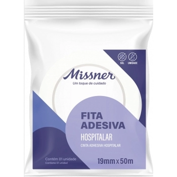 FITA ADESIVA HOSPITALAR 19MMX50M BRANCA MISSNER