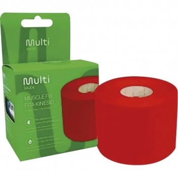 FITA DE KINESIO 5CMX5M VERMELHA MULTILASER