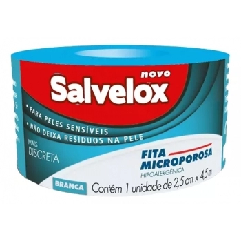 FITA MICROPOROSA 2,5CMX4,5M SALVELOX