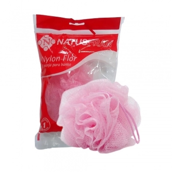 BUCHA ESPONJA NYLON FLOR PARA BANHO NATUSFRAN