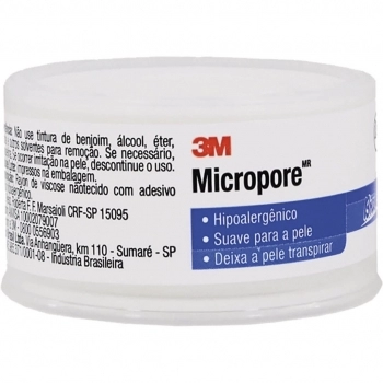 FITA MICROPORE 2,5CMX10M BRANCO 3M